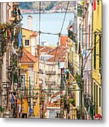 Tram, Barrio Alto, Lisbon, Portugal Metal Print