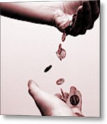 Transfer Of Wealth - Financial Concepts Metal Print