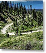 Traveling The Mt. Rose Highway Scenic Overlook Hiking Trail Metal Print