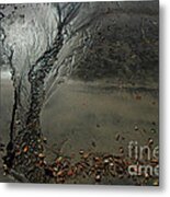 Tree In The Sand Metal Print