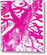 Tree Print Pink Metal Print