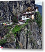 Trekking To Taktsang Monastery Metal Print