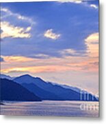 Tropical Mexican Coast At Sunset Metal Print