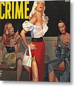 True Cases Of Women In Crime 1950 Metal Print
