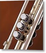 Trumpet Or Cornet Valves Isolated In Color 3017.02 Metal Print