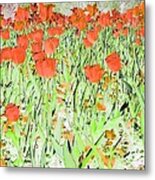 Tulips - Field With Love - Photopower 1971 Metal Print
