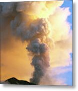 Tungurahua Volcano Erupting Metal Print