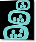 Turquoise Pods Metal Print