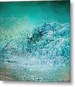 Turquoise Wave - Blue Water Scene Metal Print