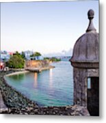 Turret Along Old San Juan Wall In Puerto Rico Metal Print