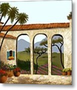 Tuscan Villa Of Beauty Metal Print