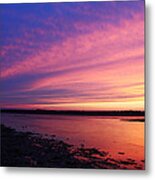 Twilight Over Sakonnet Metal Print