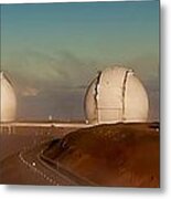 Twin Keck Telescopes Atop Mauna Kea Metal Print