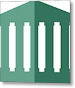 Two Color Government Building Icon Metal Print