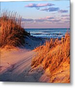Two Dunes At Sunset - Outer Banks Metal Print