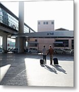 Two Gay Men Walking To Taxi Rank Metal Print