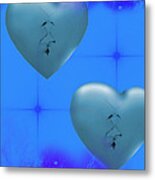 Two Hearts Together On Valentine's Day Metal Print