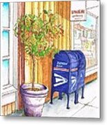 Two Mail Boxes And A Tree In-santa Monica - California Metal Print