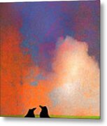 Two Ravens Metal Print