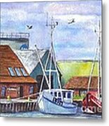 Tyboron Harbour In Denmark Metal Print