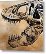 Tyrannosaurus Skull Metal Print