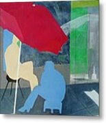 Under The Umbrella Metal Print