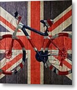 Union Jack And A Mountain Bike Metal Print