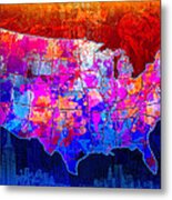 United States Colorful Map Collage Painting by Bekim M | Fine Art America