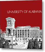 University Of Alabama #2 - Dark Red Metal Print