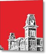University Of Arkansas - Red Metal Print