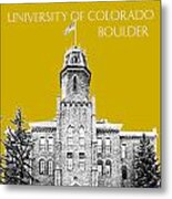 University Of Colorado Boulder - Gold Metal Print