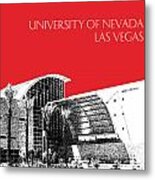 University Of Nevada Las Vegas - Red Metal Print