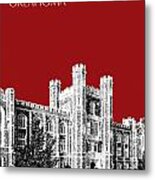 University Of Oklahoma - Dark Red Metal Print