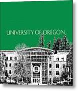 University Of Oregon - Forest Green Metal Print
