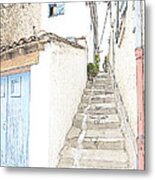 Up-and-down-pathway In The City Metal Print