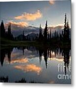 Upper Tipsoo Lake At Sunset Metal Print