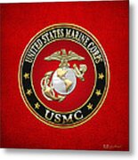 U. S. Marine Corps - U S M C Emblem Special Edition Metal Print