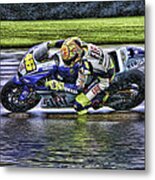 Valentino Rossi At Indy Metal Print