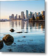 Vancouver Skyline At Stanley Park Metal Print