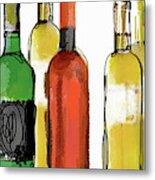 Various Wine Bottles Metal Print