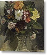 Vase Of Flowers, 1833 Metal Print
