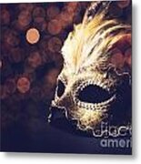 Venetian Mask Metal Print