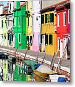 Venice  Burano Island Metal Print