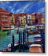 Venice From The Rialto Bridge Metal Print