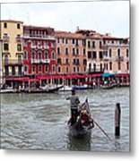 Venice Gondola Ride Metal Print
