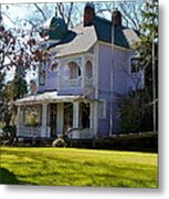 Victorian House With Swing Metal Print