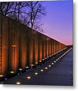 Vietnam Veterans Memorial At Sunset Metal Print