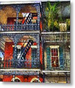 Vieux Carre' Balconies Metal Print