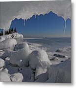 View From An Ice Cave Metal Print