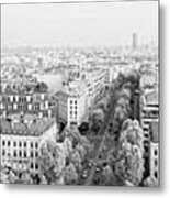 View From Arch De Triomph Metal Print